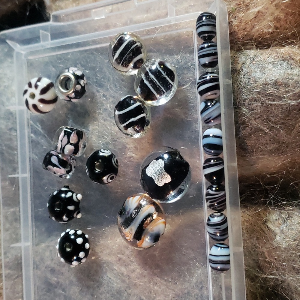 Murano lampwork beads vintage